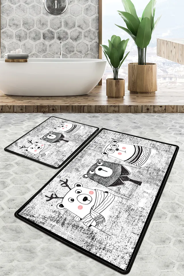 Килимки для ванни Chilai Home THREE BEARS BANYO HALISI DJT 50х60 см., 60х100 см.
