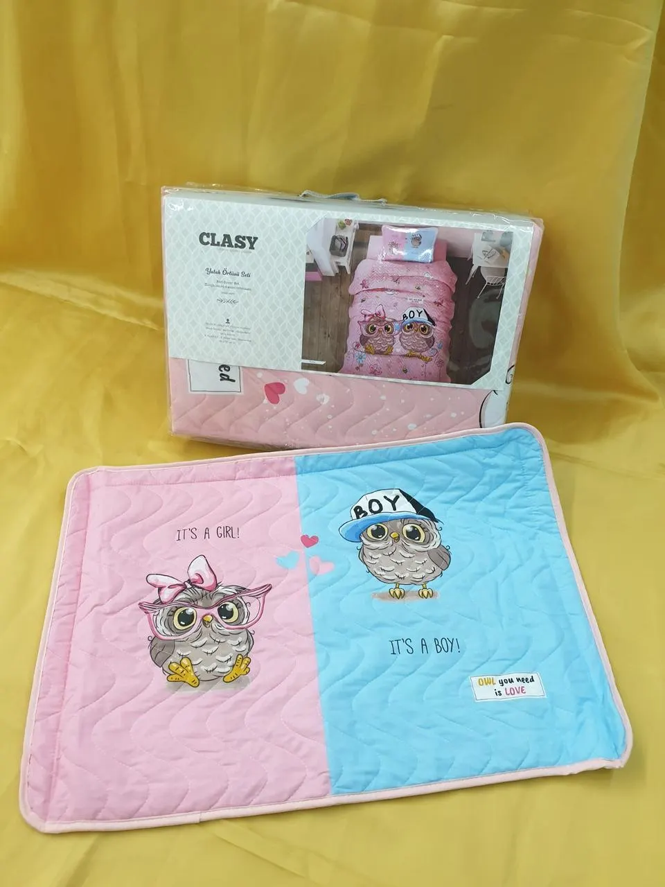 Покривало стьобане з наволочкою Clasy PUHU