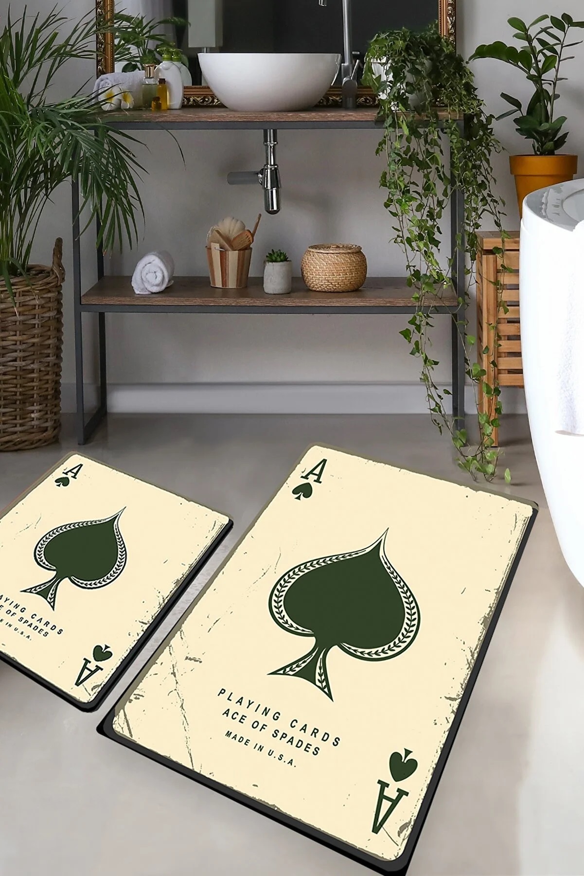 Килимки для ванної кімнати Chilai Home PLAYING CARDS DJT 2LI