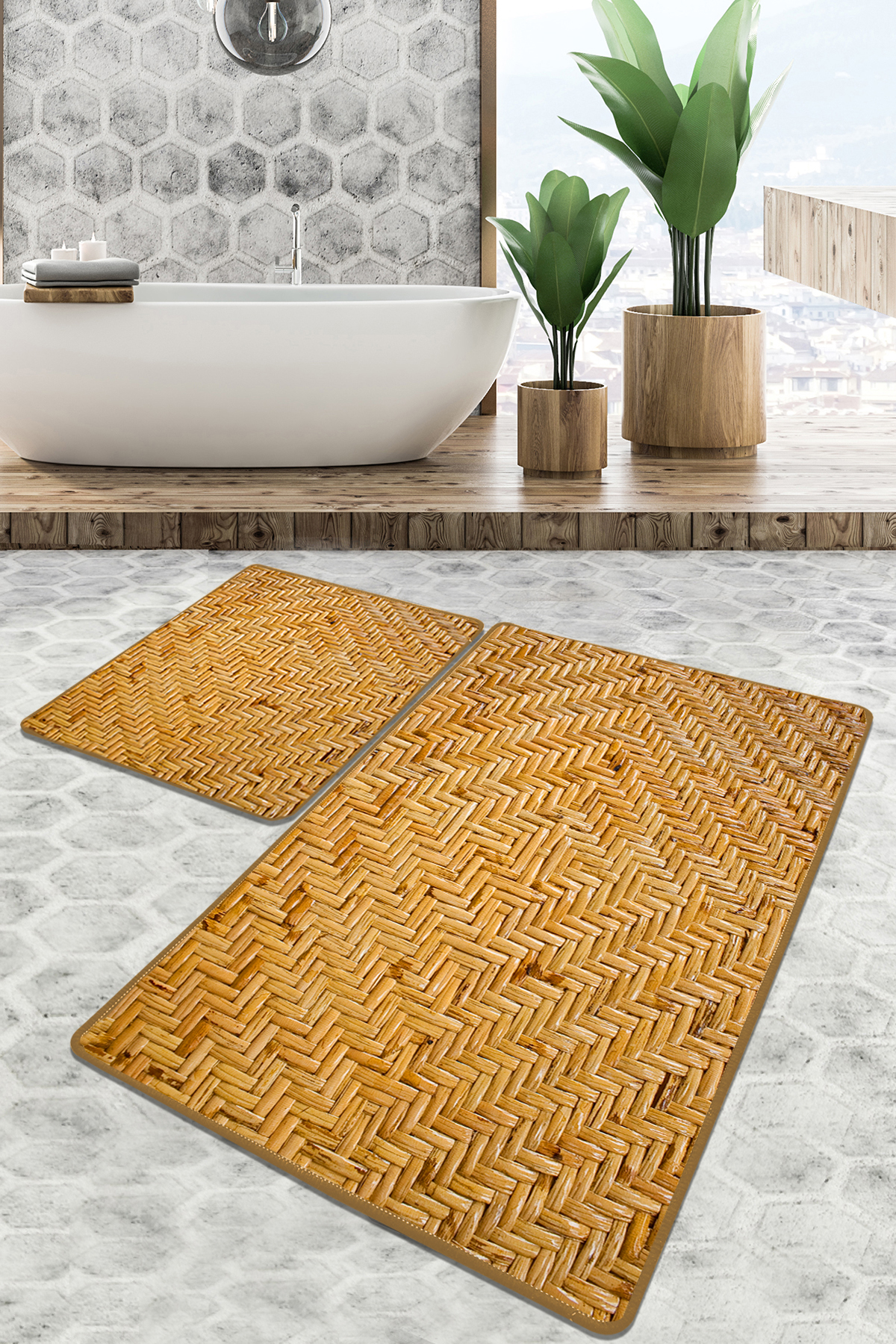 Килимки для ванни Chilai Home TETRIS BANYO HALISI DJT 50х60 см., 60х100 см.