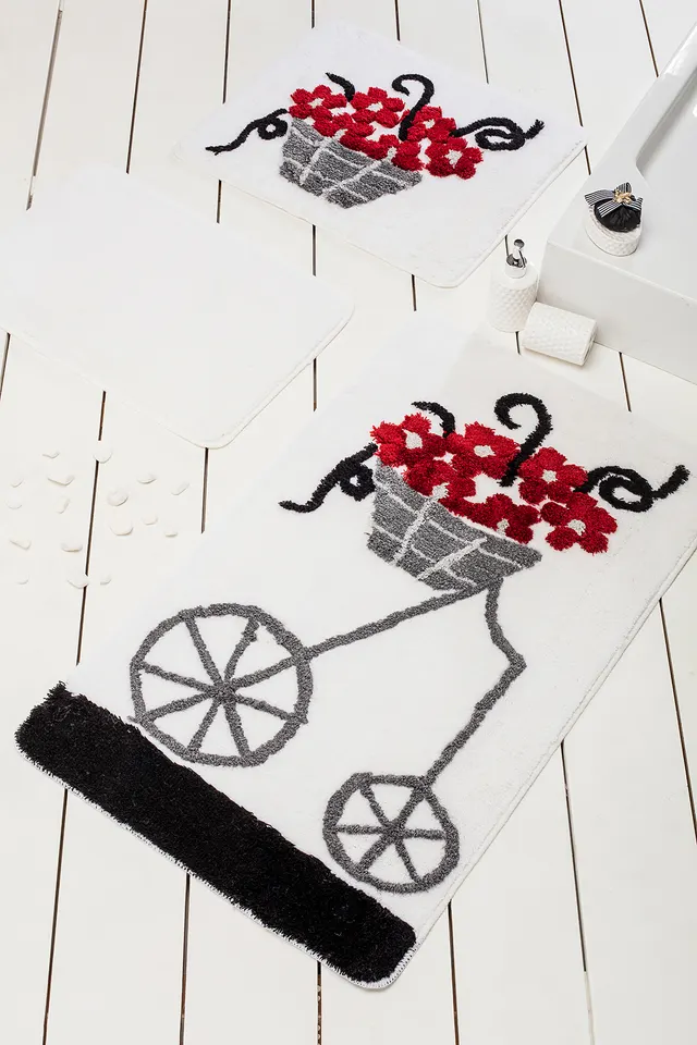 Килимок для ванни Chilai Home Alacati Red