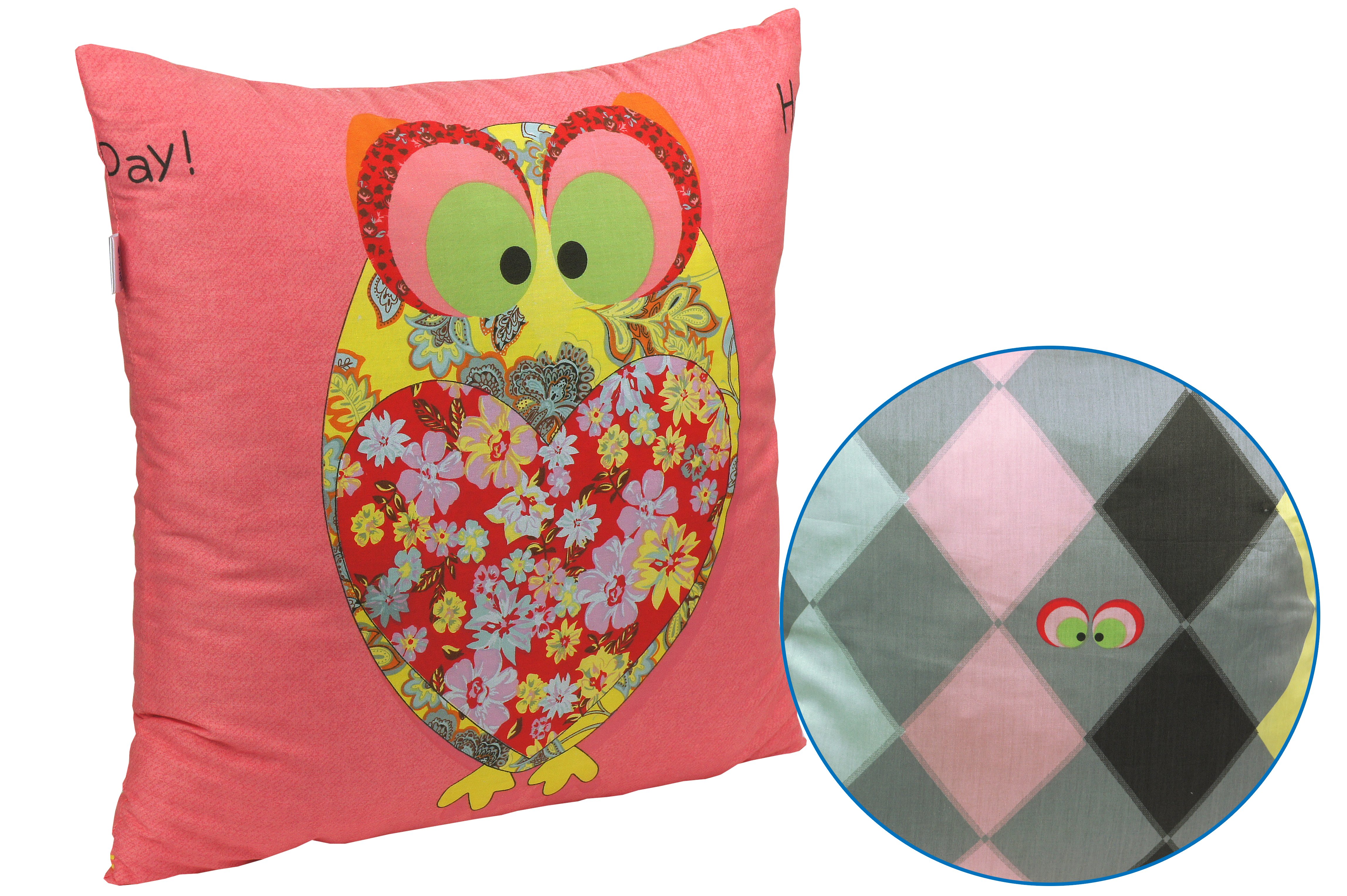 Подушка РУНО Owl Red 50х50 см.