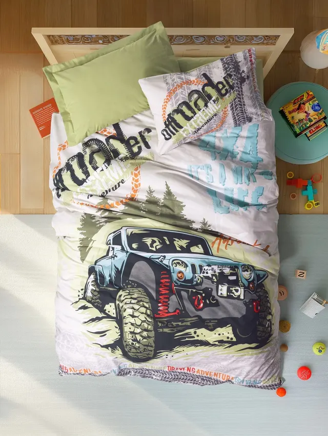 Постільна білизна підліткова Cotton box ADVENTURE YESIL