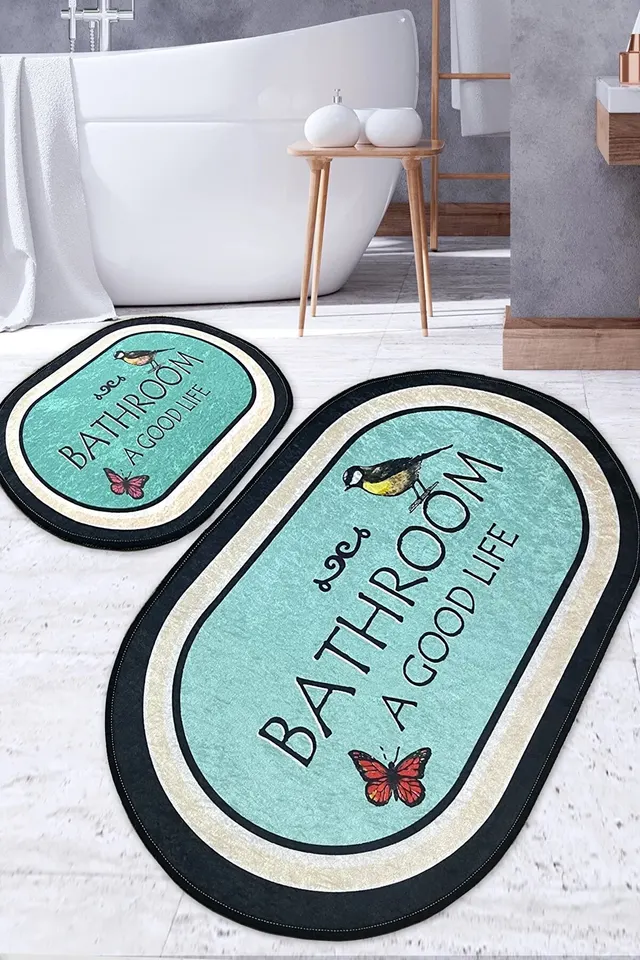 Килимки для ванної кімнати Chilai Home MOLLA BANYO HALISI DJT 2 LI SET