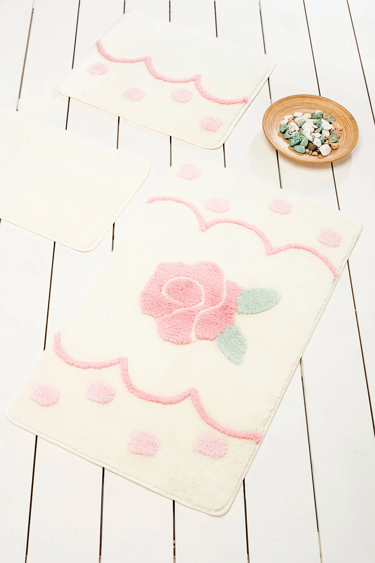 Килимок для ванни Chilai Home Rose Dot Ecru