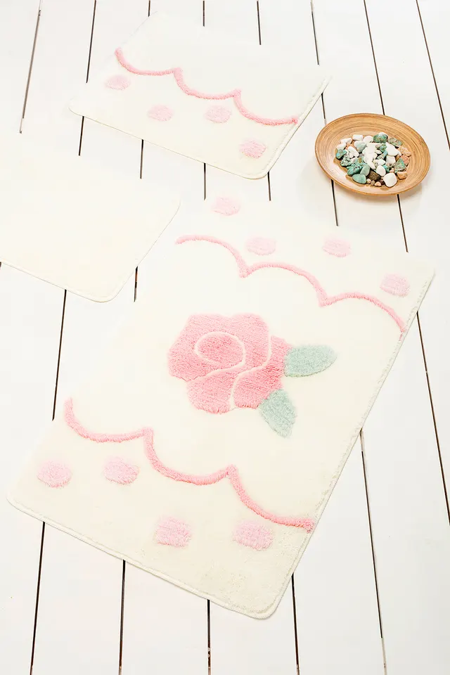 Килимок для ванни Chilai Home Rose Dot Ecru