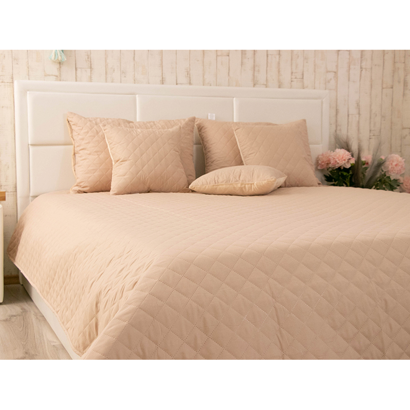 Покривало стьобане Руно Beige ромб