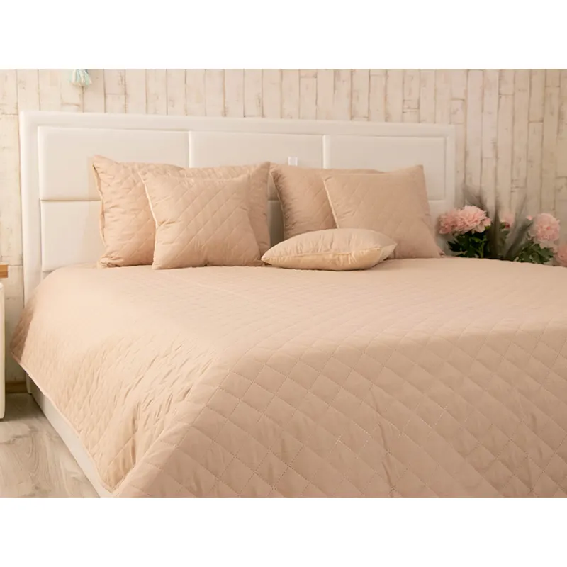 Покривало стьобане Руно Beige ромб