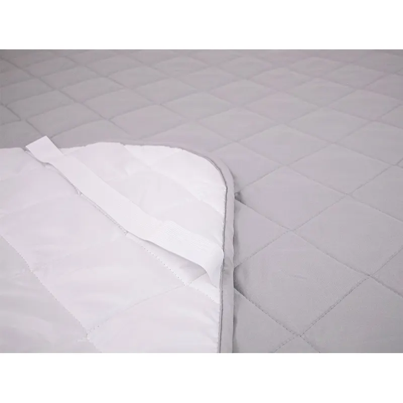 Наматрацник РУНО на резинці Grey White стьобаний