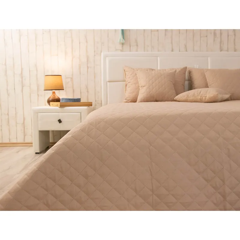 Покривало стьобане Руно Beige ромб