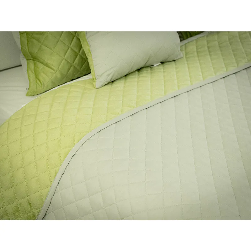 Покривало стьобане Руно Olive Green ромб