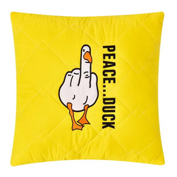 Подушка IDEIA PEACE... DUCK бойовий гусак жовтий