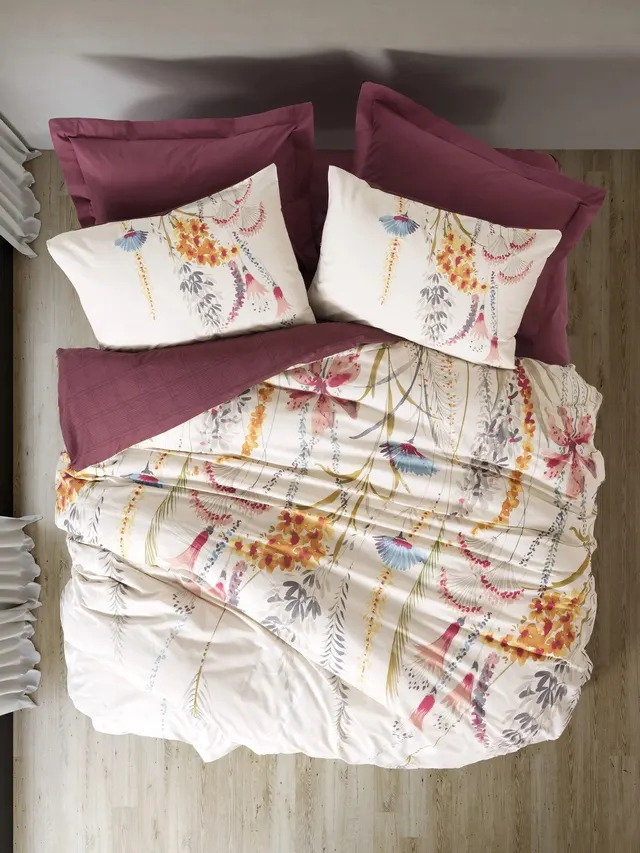 Комплект постільної білизни Cotton box FLOS BORDO
