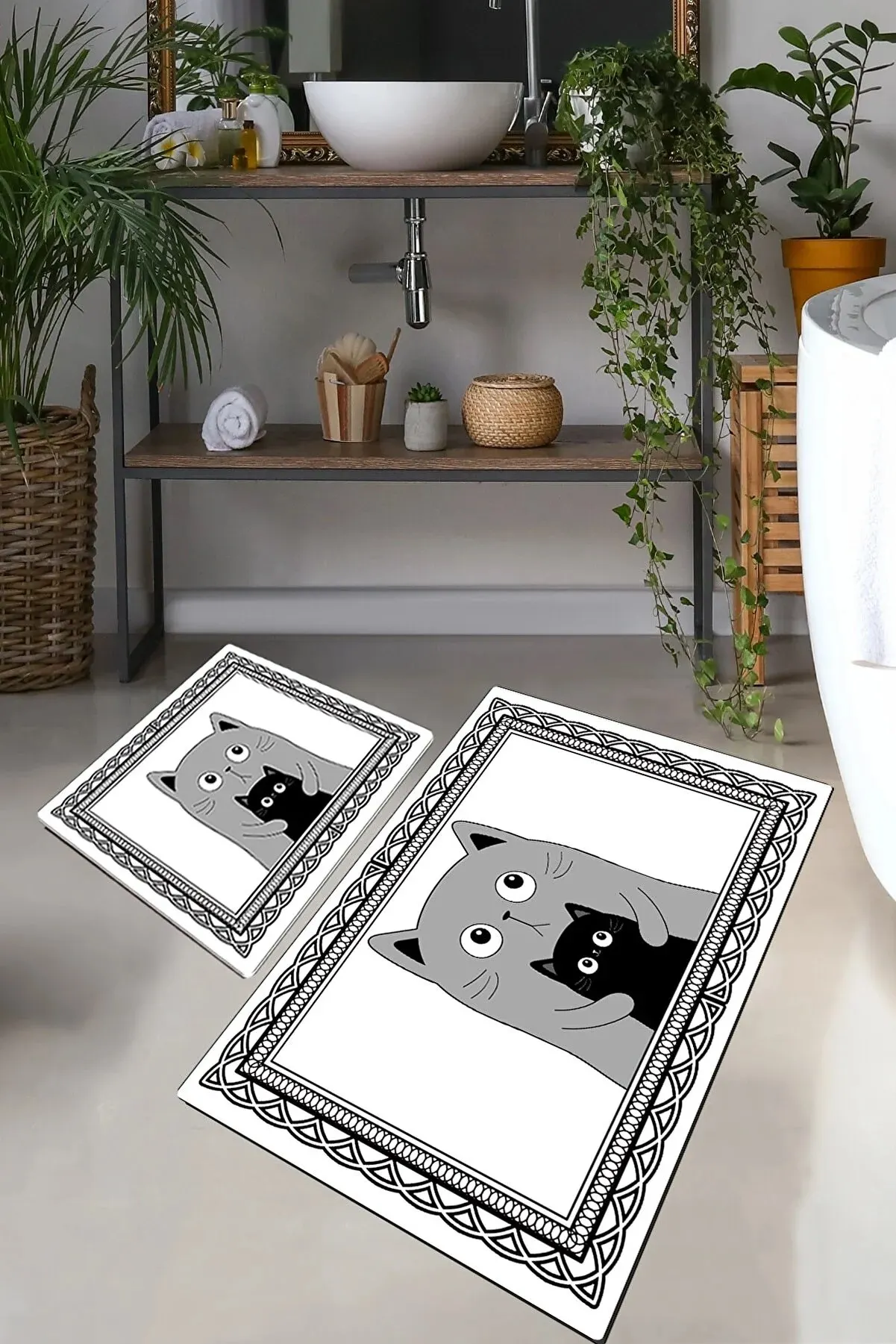 Килимки для ванної кімнати Chilai Home MOM CAT DJT 2LI