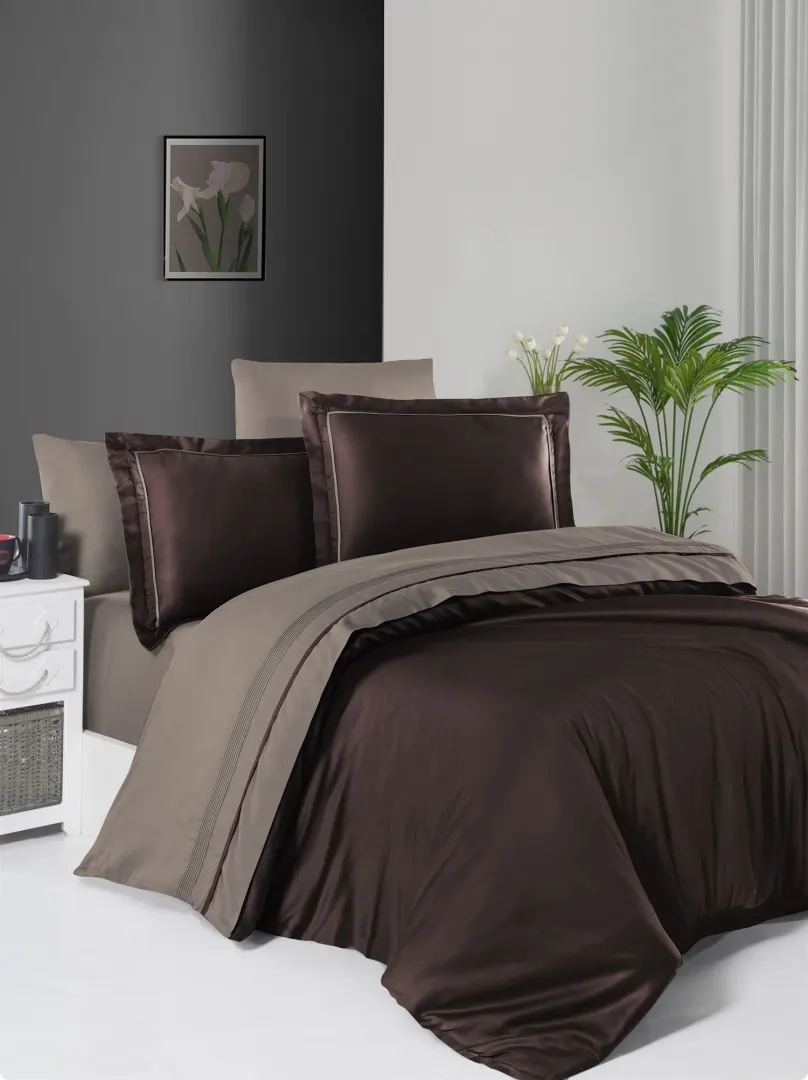 Постільна білизна First Choice dark brown/mink