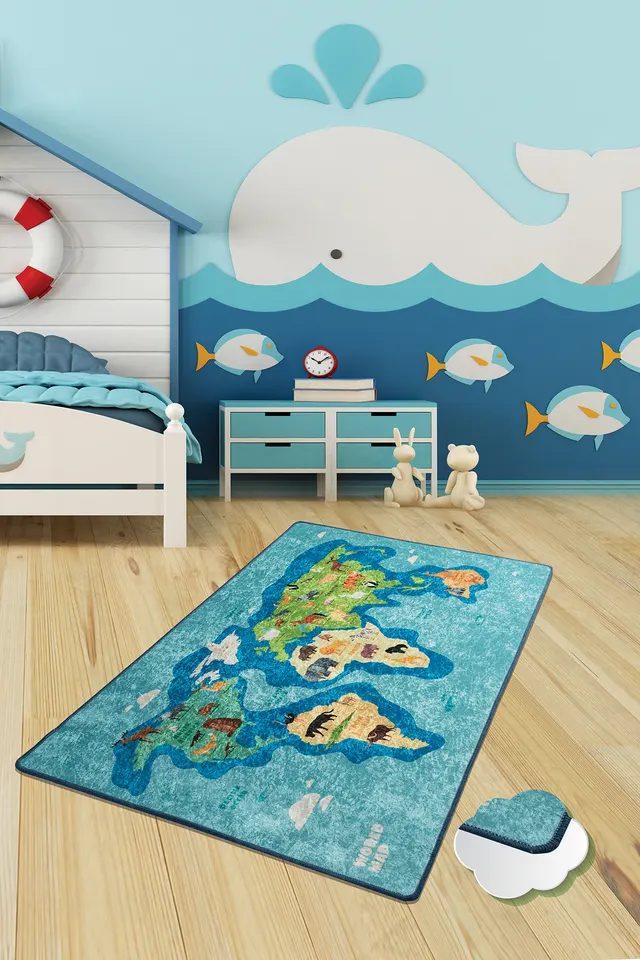 Дитячий килимок Chilai Home MAP MAVI 100х160 см.