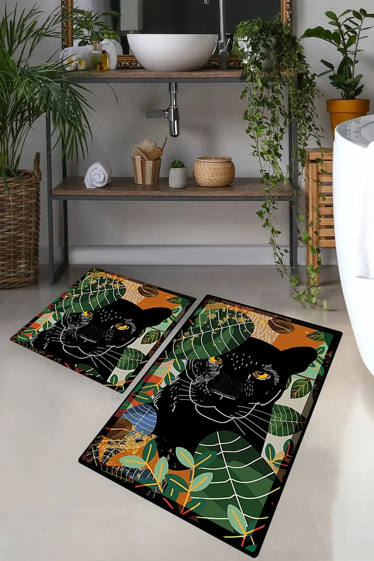 Килимки для ванної кімнати Chilai Home SCHWARZ DJT 2Lİ