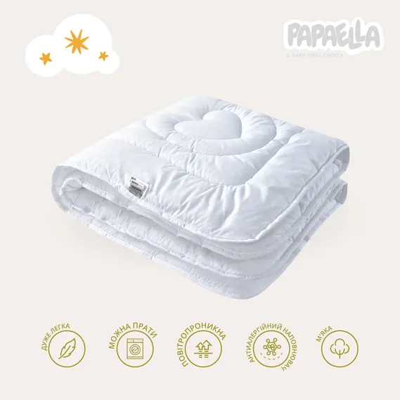 Ковдра дитяча у ліжечко IDEIA Ведмедик PAPAELLA (білий)